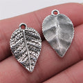 15x24mm 1.7g Antique Silver Zinc Alloy Leaf Charm Pendant for DIY Necklace Bracelet Jewelry Making