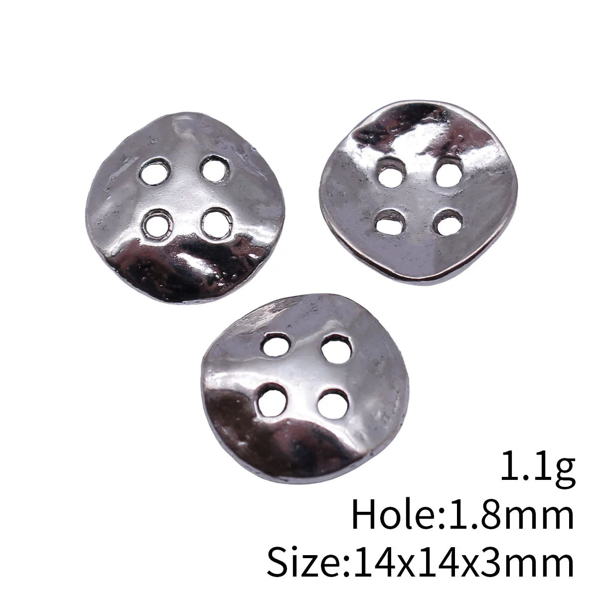 14x14x3mm 1.1g Antique Silver Zinc Alloy Curved Button Jewelry Findings for DIY Bracelet Accessories