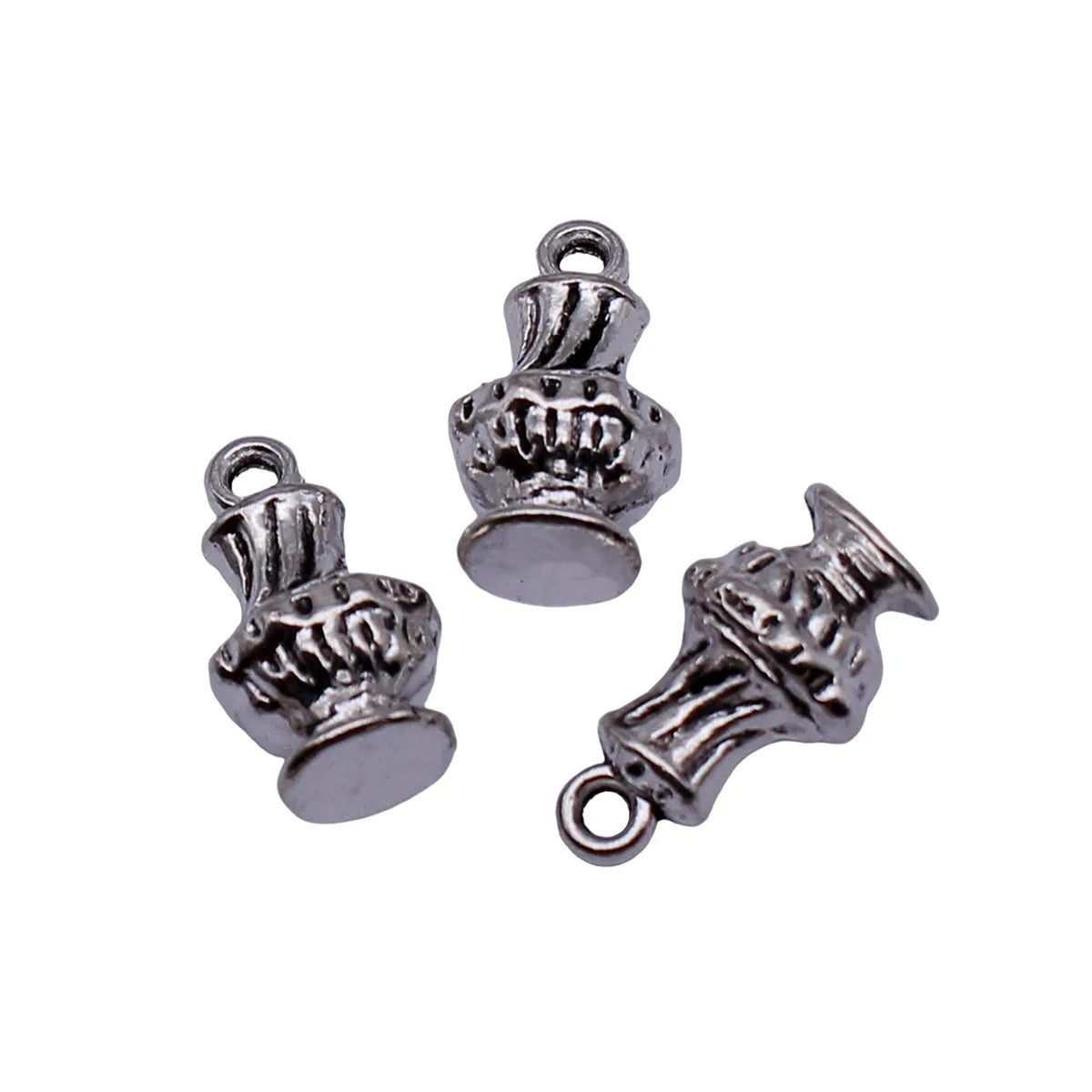 18x9.8x8.2mm 2.6g Antique Silver Zinc Alloy Santiago Pilgrim Censer Charm Pendant for DIY Religious Jewelry