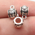 11x8.4x6.6mm 1.2g Antique Silver Zinc Alloy Heart Three Way Connector Bead Jewelry Findings for DIY Bracelet Making