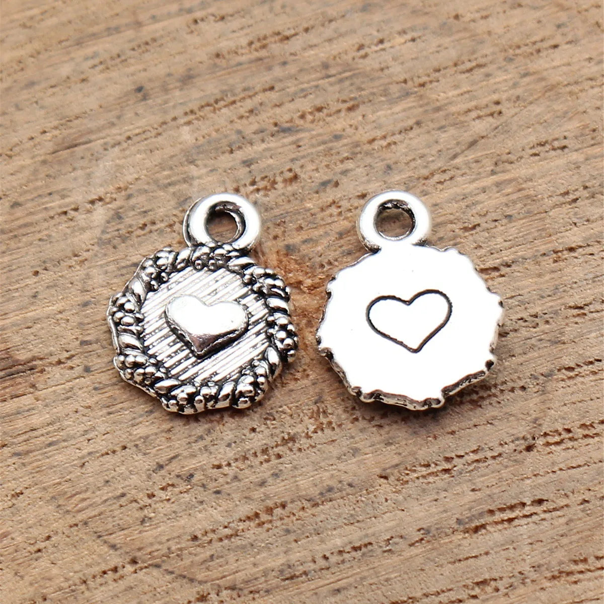 13x10mm 0.57g Antique Silver Zinc Alloy Heart Tag Charm Pendant for DIY Bracelet Jewelry Making