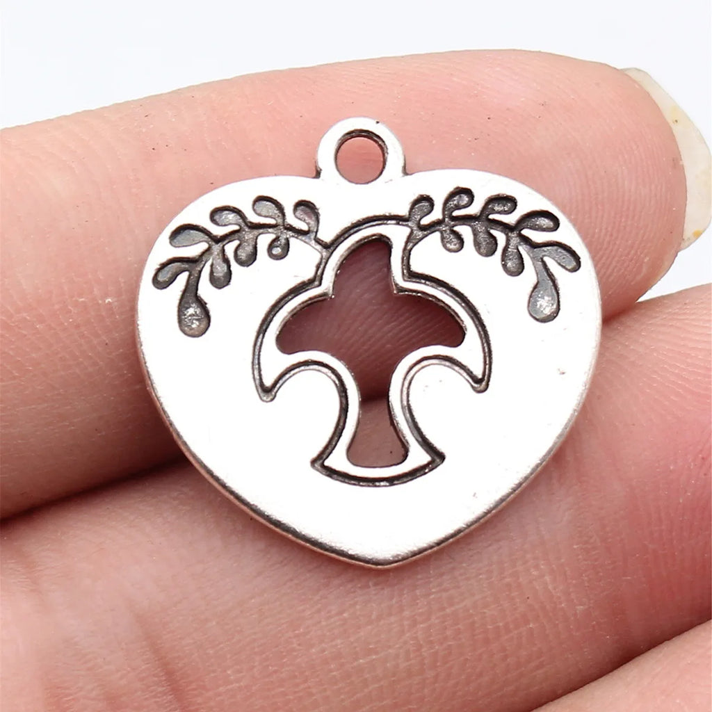 24x24mm 2.5g Antique Silver Zinc Alloy Peace Dove Charm Pendant for DIY Necklace Bracelet Making