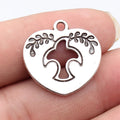 24x24mm 2.5g Antique Silver Zinc Alloy Peace Dove Charm Pendant for DIY Necklace Bracelet Making