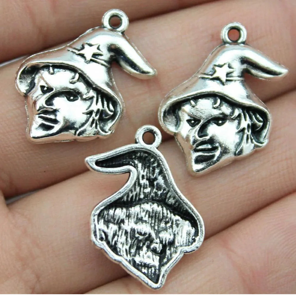 23x16mm 1.6g Antique Silver Zinc Alloy Clown Charm Pendant for Necklace Bracelet DIY Jewelry