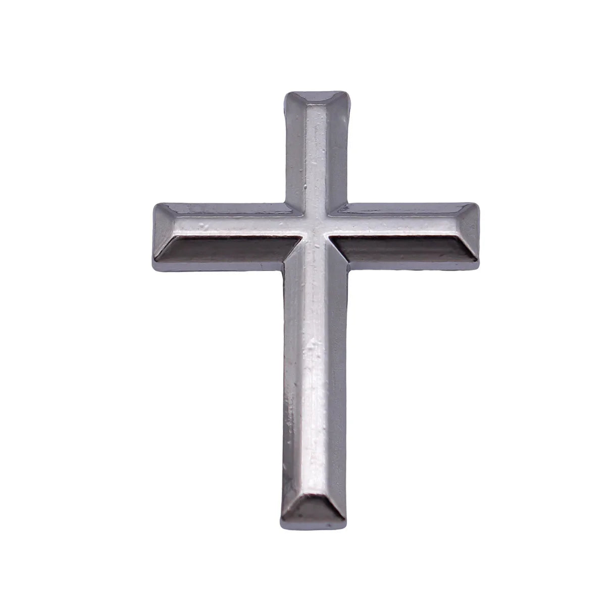 41x29mm 11.4g Silver Tone Zinc Alloy Beveled Edge Cross Charm Pendant for DIY Necklace Jewelry