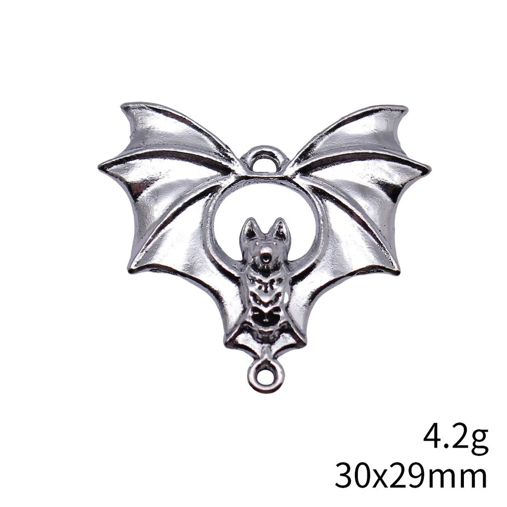 30x29mm 4.2g Antique Silver Zinc Alloy Bat Connector Charm for DIY Necklace Bracelet Jewelry Making