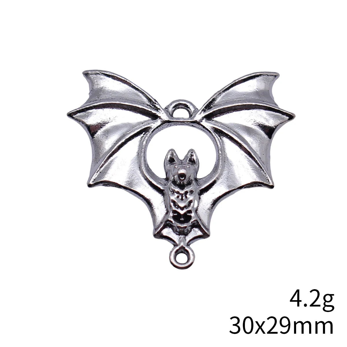 30x29mm 4.2g Antique Silver Zinc Alloy Bat Connector Charm for DIY Necklace Bracelet Jewelry Making