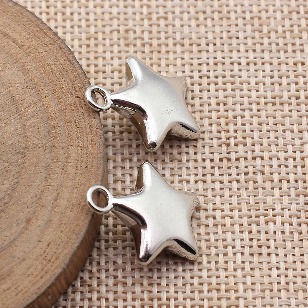 21x17mm 4g Multicolor Zinc Alloy Star Charm Pendant for DIY Necklace and Bracelet Jewelry Making