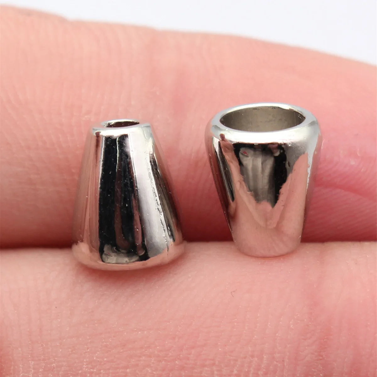 10x8.5x8.5mm 1.1g Multicolor Zinc Alloy Smooth Cone Tassel Cap End Findings for DIY Jewelry Making