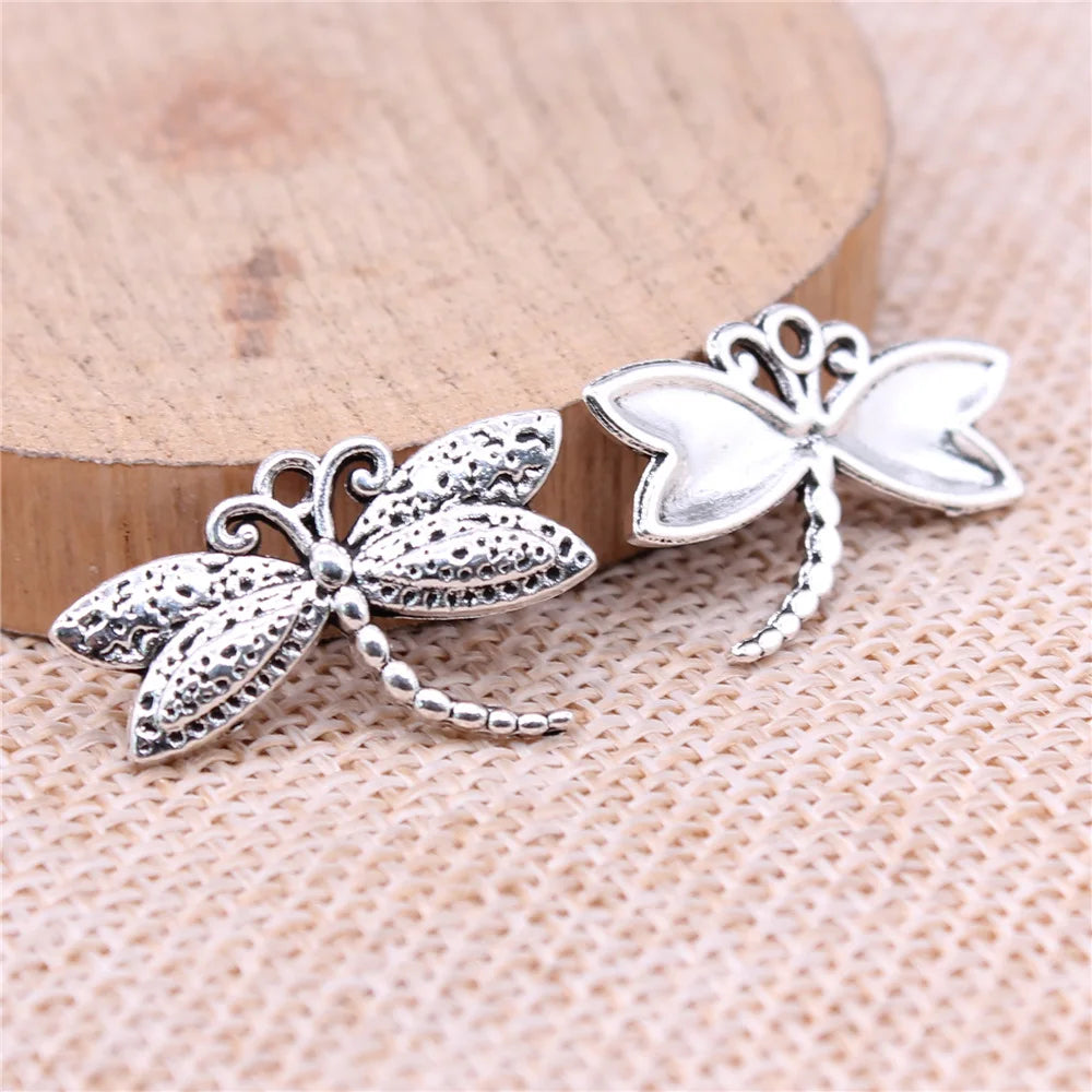 17x25mm 1.4g Multicolor Zinc Alloy Dragonfly Charm Pendant for Necklace Earring Making