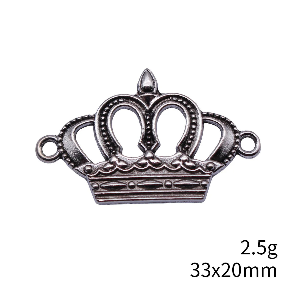 33x20mm 2.5g Multi-Color Zinc Alloy Crown Connector Charm for DIY Bracelet and Necklace Jewelry