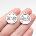 23x20mm 1.6g Multicolor Zinc Alloy Weight Plate Charm Pendant for Fitness Jewelry Making