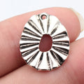22x18mm 1.3g Multicolor Zinc Alloy Hollow Wrinkled Egg Geometric Charm Pendant for DIY Jewelry Making