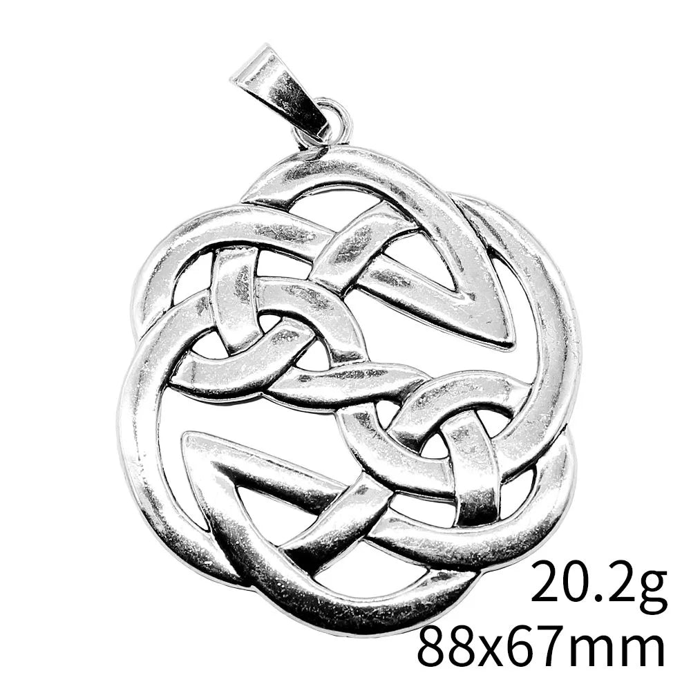 88x67mm 20.2g Antique silver zinc alloy Celtic Symbol Celtic Knot charm pendant for DIY statement jewelry making