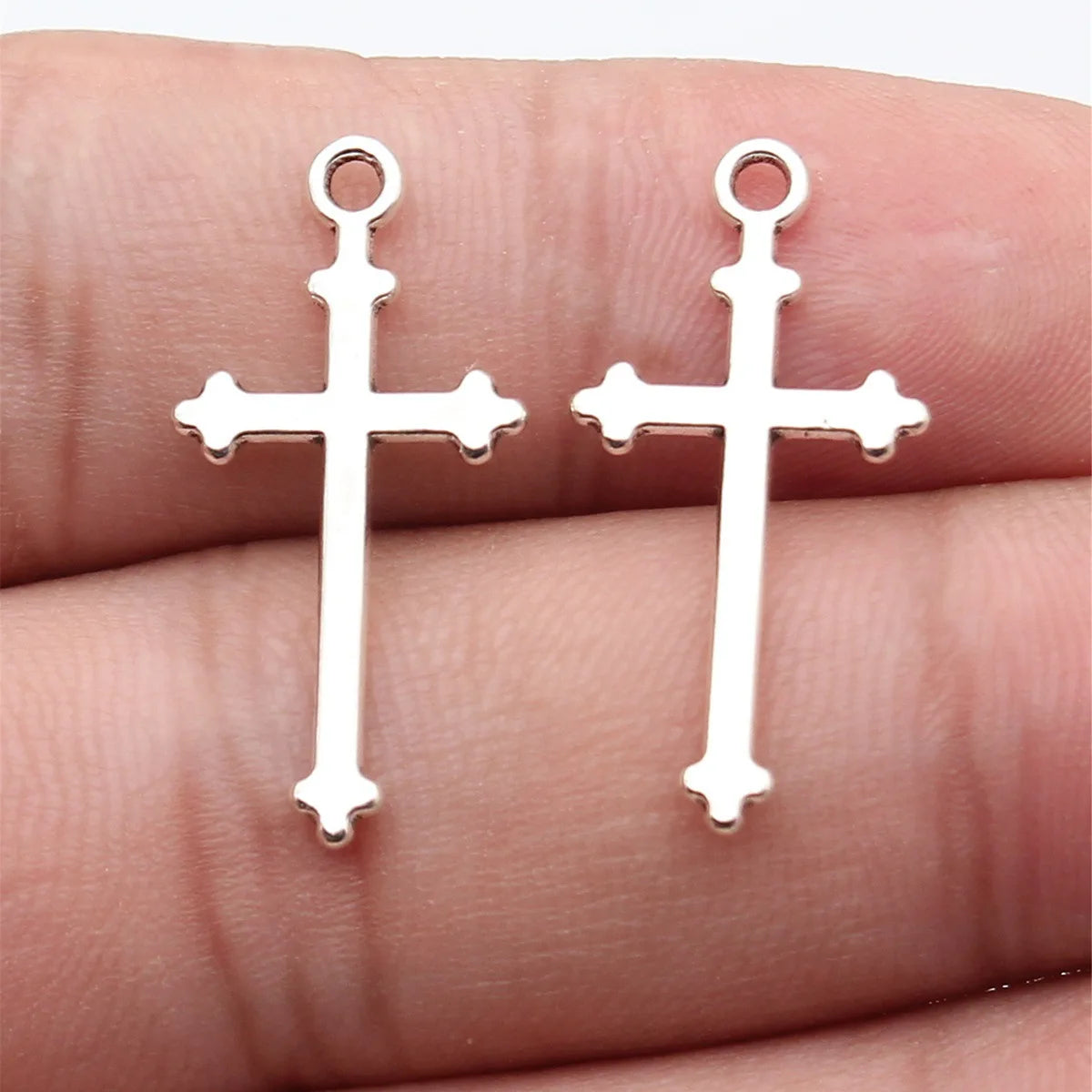 28x13mm 0.68g Multicolor Zinc Alloy Cross Charm Pendant for DIY Necklace Bracelet Jewelry Making