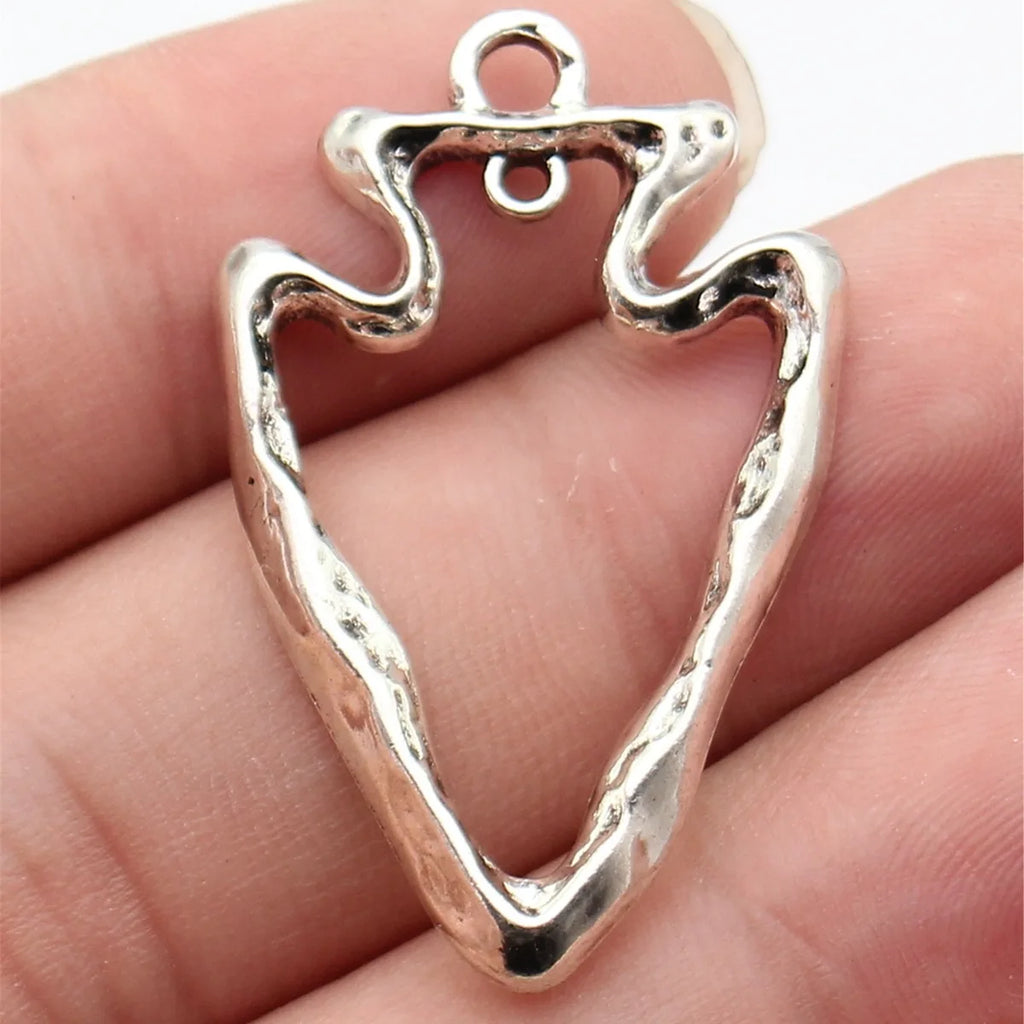 41x25mm 3.5g Multicolor Zinc Alloy Hammered Hollow Arrow Connector Charm for DIY Jewelry Making