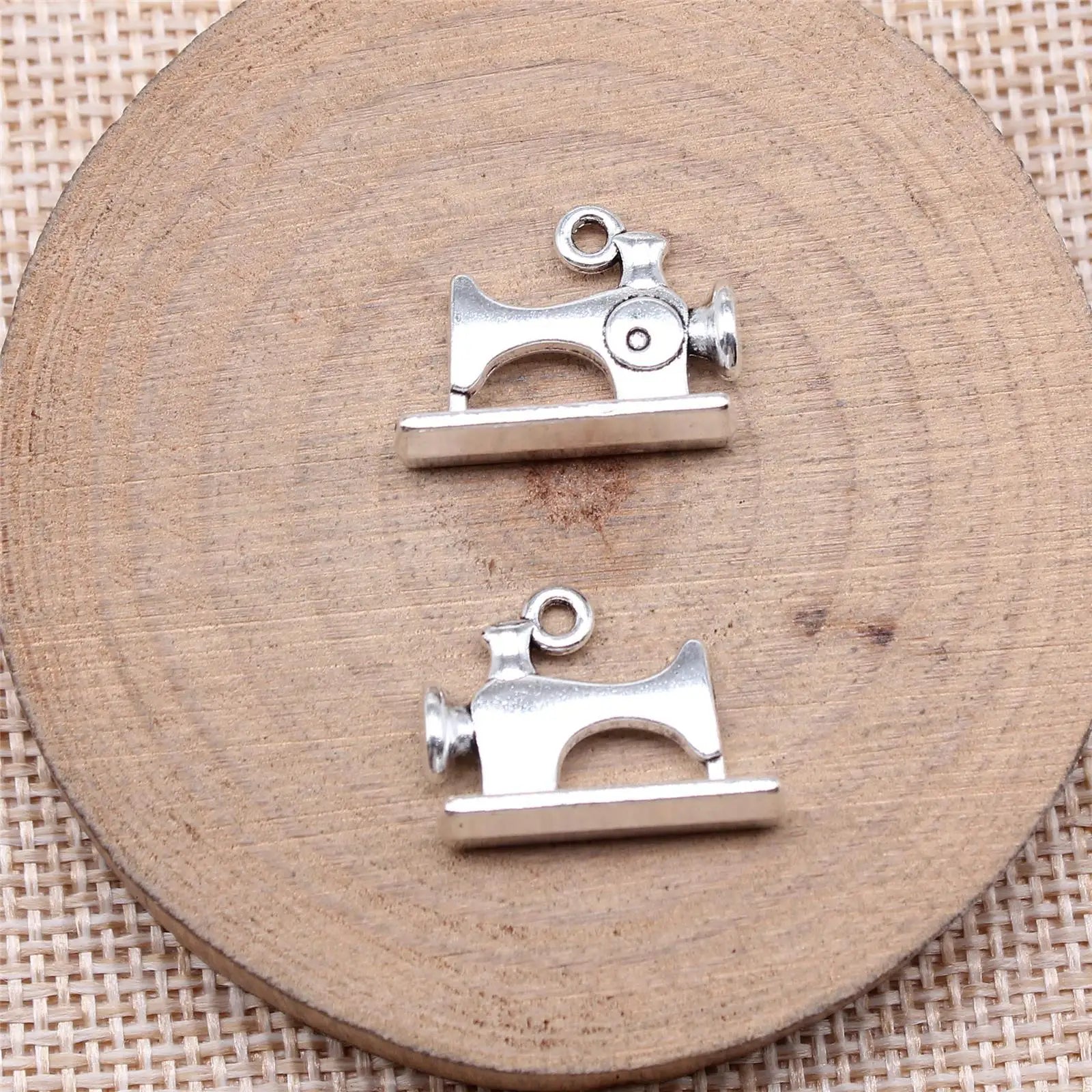 14x19mm 2.3g Antique Silver Zinc Alloy Sewing Machine Charm Pendant for DIY Necklace Bracelet Jewelry