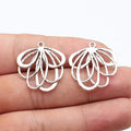 26x25mm 2g Antique Silver Zinc Alloy Openwork Geometric Hollow Earring Charms for DIY Earrings Making
