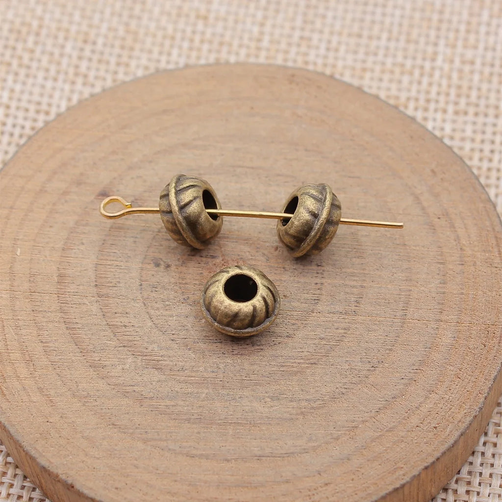 9.1x9.1x5.6mm 1.2g Multicolor Zinc Alloy Large Hole Spacer Beads for DIY Bracelet Necklace Jewelry Making