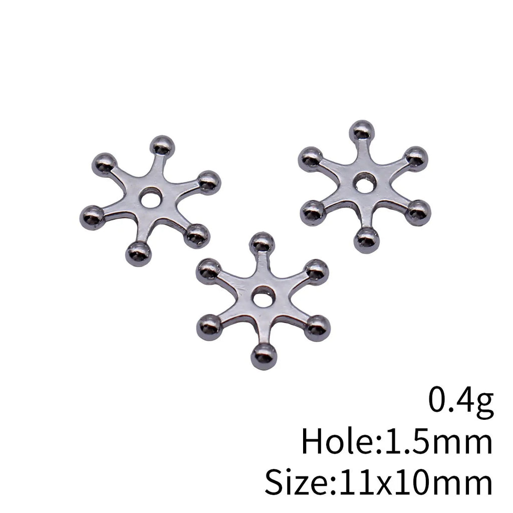 11x10mm 0.4g Multicolor Zinc Alloy Radial Spacer Beads for DIY Bracelet Necklace Jewelry Making