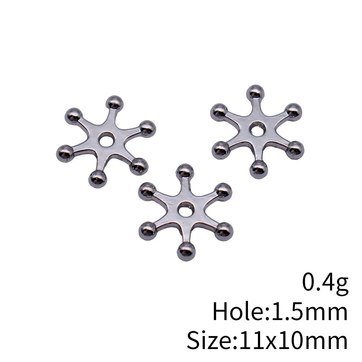 11x10mm 0.4g Multicolor Zinc Alloy Radial Spacer Beads for DIY Bracelet Necklace Jewelry Making