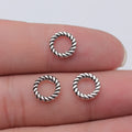 9.8x9.8mm 0.3g Multicolor Zinc Alloy Small Round Ring Charm Pendant for DIY Necklace Bracelet Making