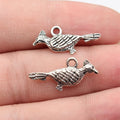 24x14mm 1.3g Antique Silver Zinc Alloy Roadrunner Bird Charm Pendant for DIY Necklace Bracelet Making