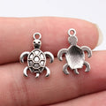 20x15mm 1.5g Antique Silver Zinc Alloy Turtle Charm Pendant for DIY Bracelet Necklace Jewelry