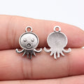 22x17mm 1.7g Antique Silver Zinc Alloy Octopus Fish Charm Pendant for DIY Necklace Bracelet Making