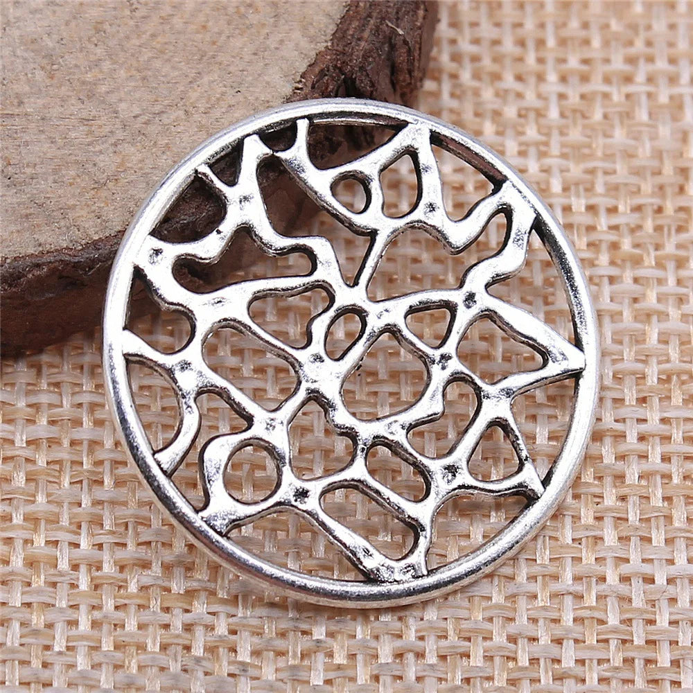 30x30mm 3.3g Multicolor Zinc Alloy Round Disc Charm Pendant for DIY Necklace Bracelet Jewelry