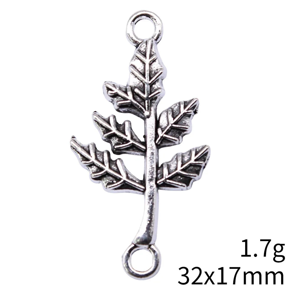 32x17mm 1.7g Multicolor Zinc Alloy Tree Branch Connector Charm for Bracelet Necklace Jewelry Making