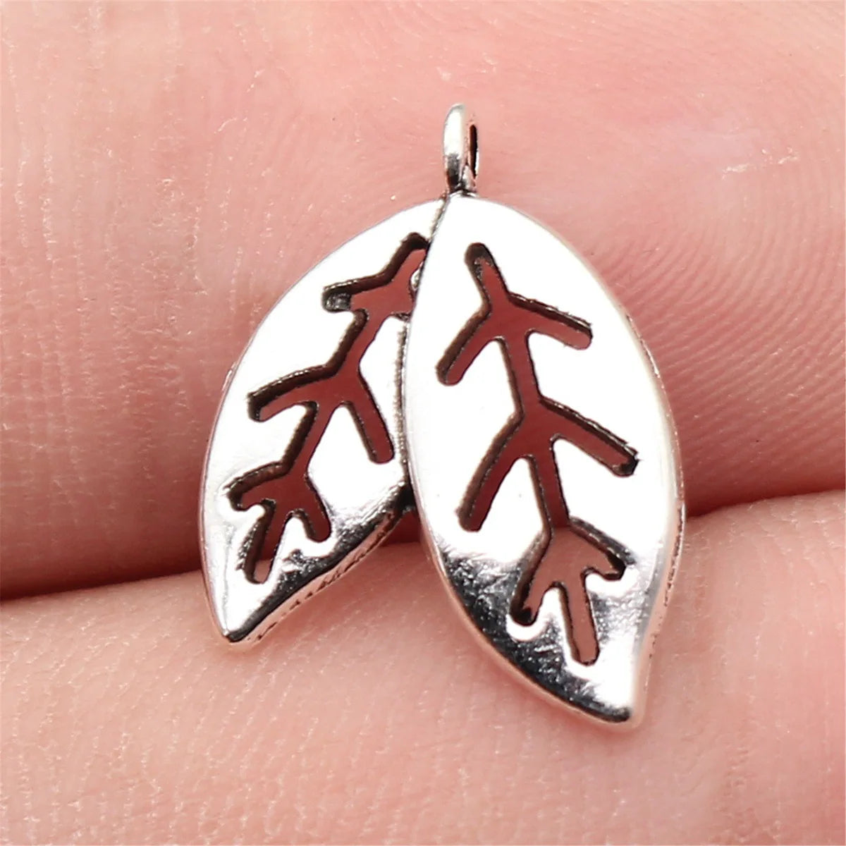 16x13mm 0.64g Antique Silver Zinc Alloy Leaf Charm Pendant for DIY Necklace Bracelet Jewelry Making