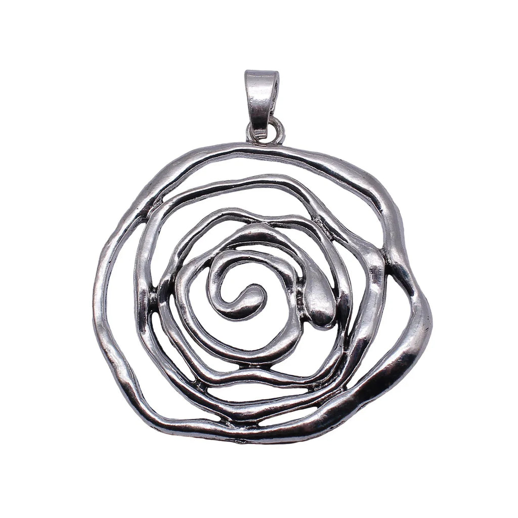 84x71mm 29.8g Antique Silver Zinc Alloy Hollow Flower Charm Pendant for DIY Necklace Making