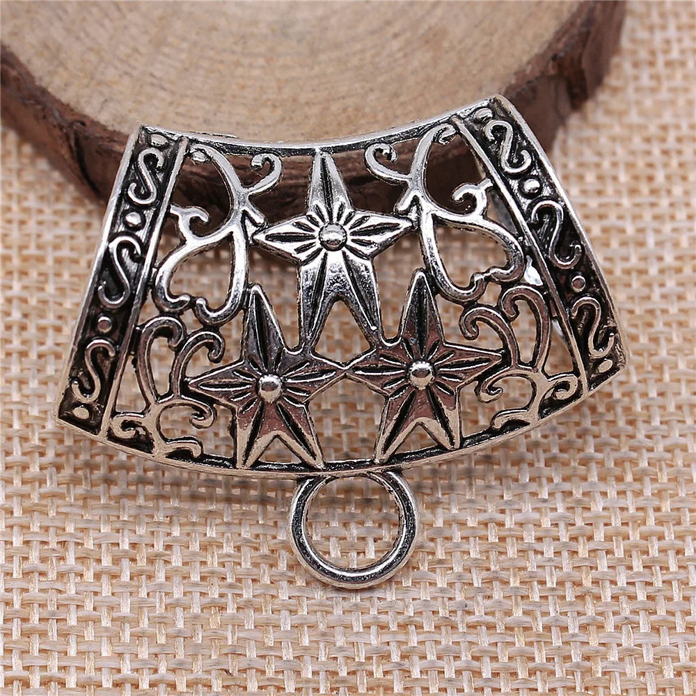 43x36x23mm 7.9g Multicolor Zinc Alloy Hollow Star Scarf Buckle Jewelry Findings for DIY Scarf Accessories