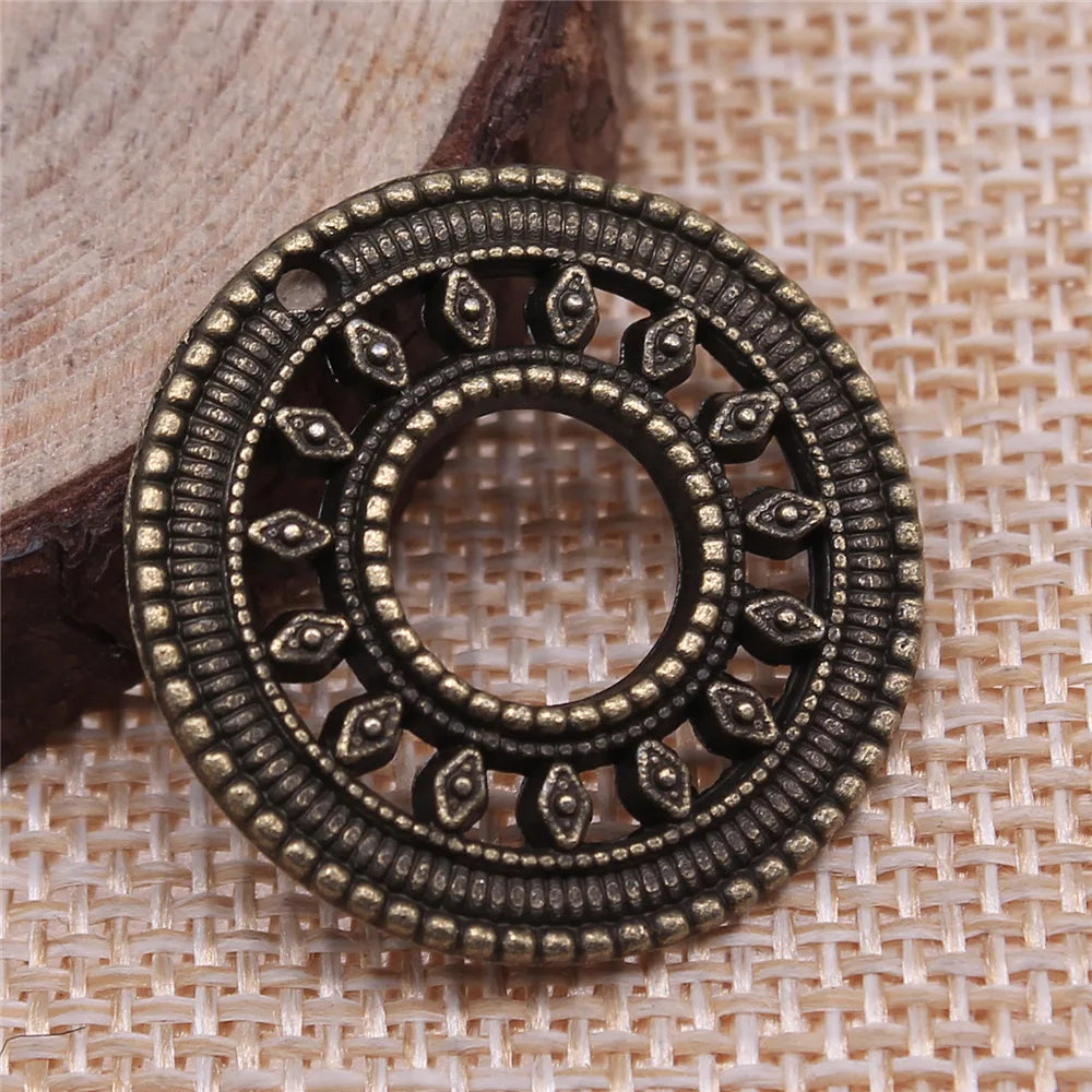 26x26mm 3.8g Multicolor Zinc Alloy Round Ring Charm Pendant for DIY Necklace Bracelet Jewelry Making