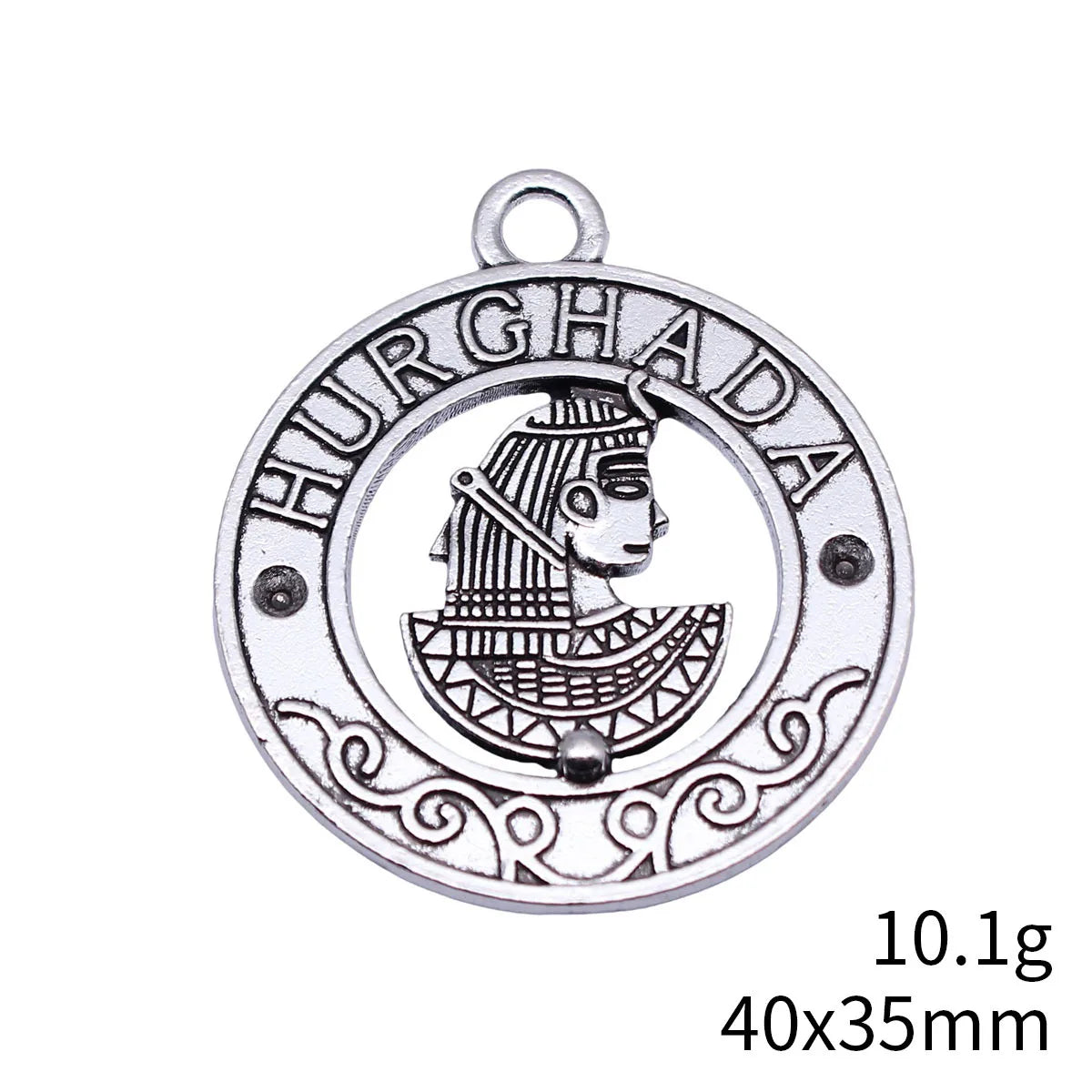 40x35mm 10.1g Multicolor Zinc Alloy Ancient Egyptian HURGHADA Souvenir Charm Pendant for DIY Jewelry