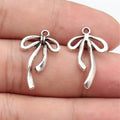 24x15mm 1g Antique Silver Zinc Alloy Bowknot Butterfly Charm Pendant for DIY Necklace Bracelet Jewelry Making