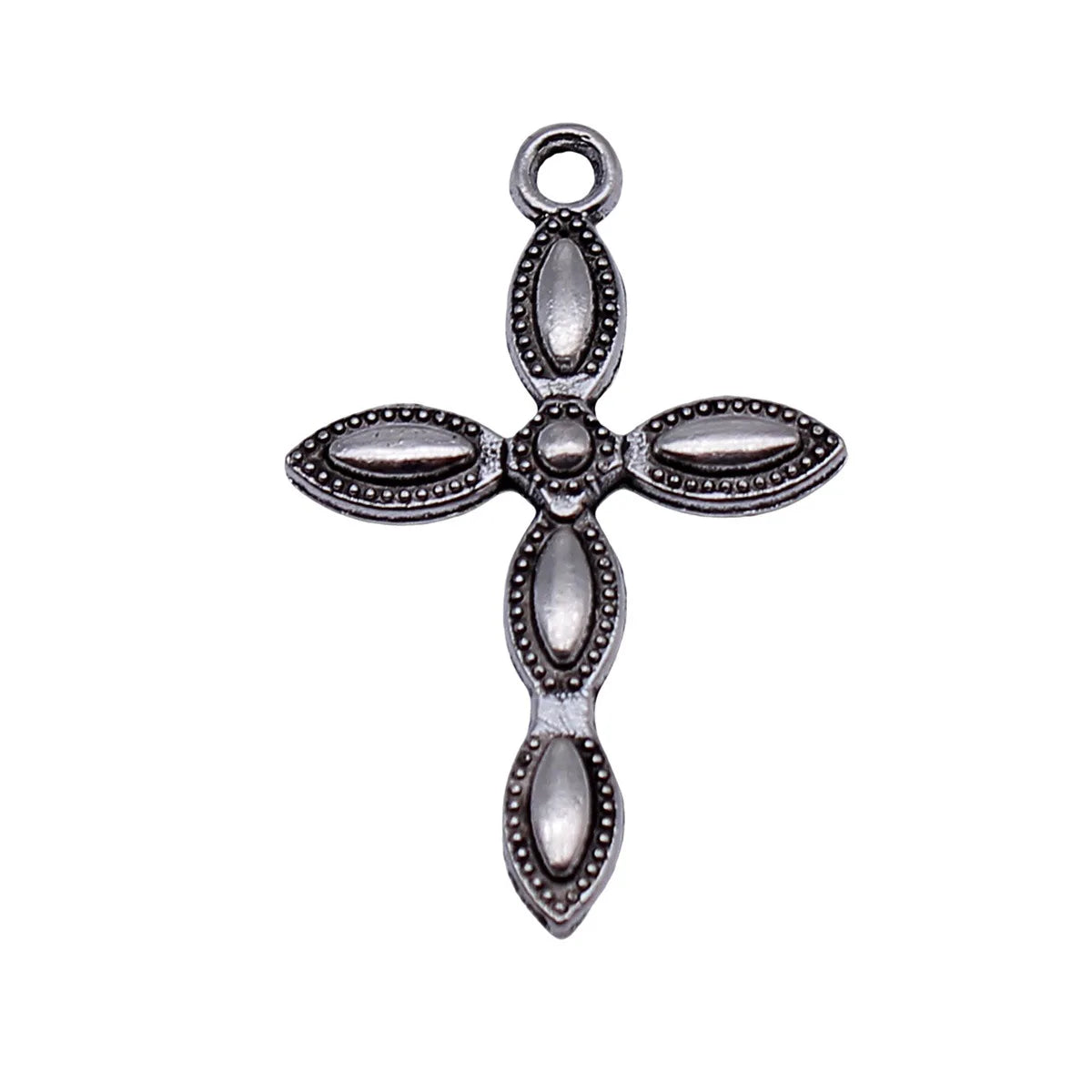 29x18mm 1g Antique Silver Zinc Alloy Cross Charm Pendant for Necklace Bracelet Making