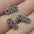 15x6mm 0.8g Multicolor Zinc Alloy Three Hole Spacer Beads Jewelry Findings for DIY Bracelet Making