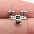 6.6x5.5x5.5mm 0.33g Antique Silver Zinc Alloy Double Sided Flower Bead Cap Spacer Beads for DIY Jewelry Making