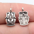 15x9.7mm 0.63g Antique Silver Zinc Alloy Cross Armor Charm Pendant for DIY Necklace Bracelet Jewelry