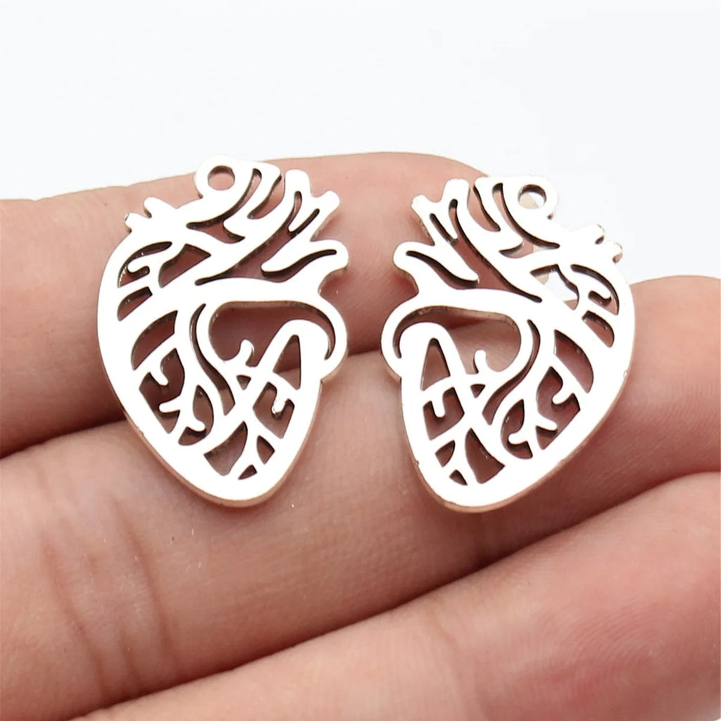 28x18mm 2.3g Antique Silver Zinc Alloy Heart Charm Pendant for DIY Necklace Bracelet Making