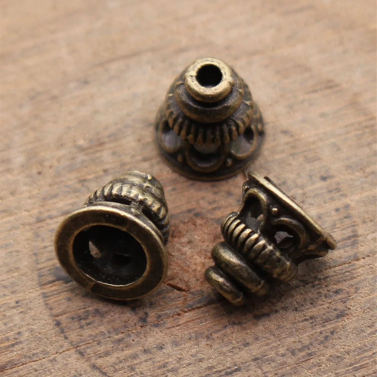 7.4x7.4x4.6mm 0.56g Multicolor Zinc Alloy Small Tassel Cap End Cone Jewelry Findings for DIY Pendant Making