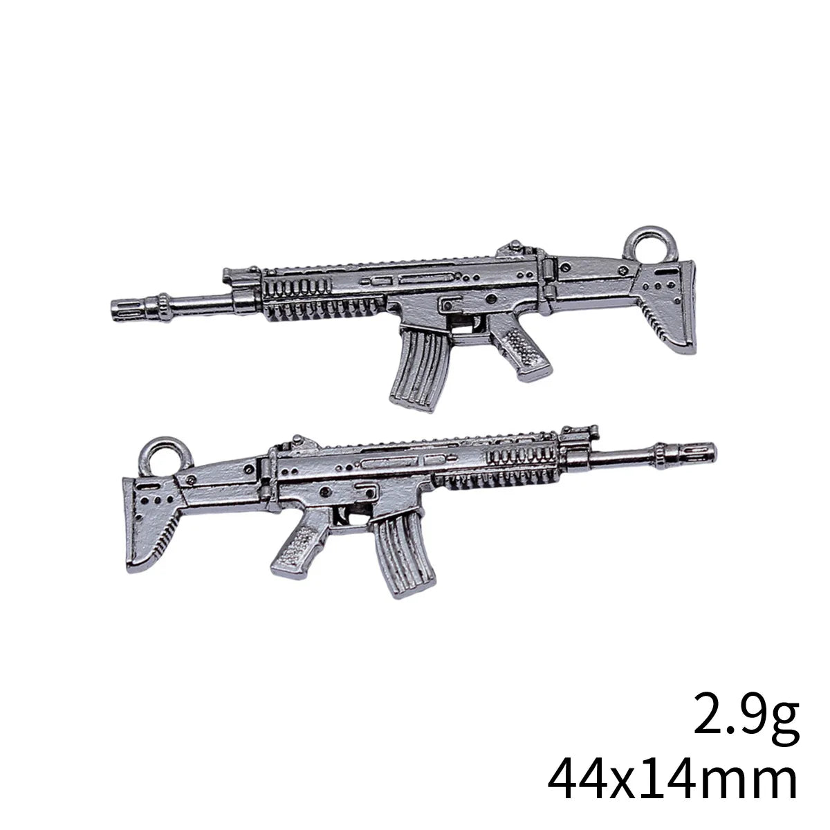 44x14mm 2.9g Antique Silver Zinc Alloy Machine Gun charm pendant for DIY bracelet necklace jewelry