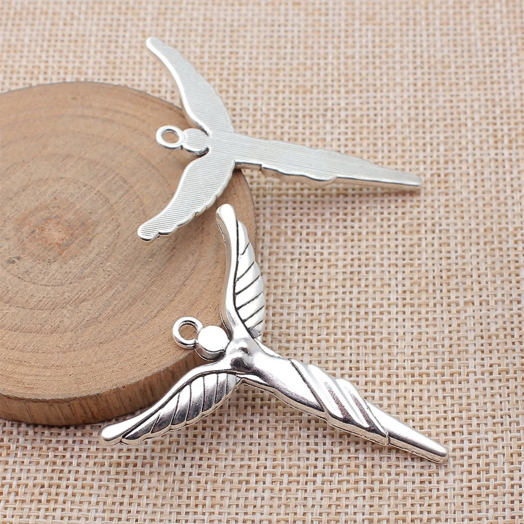 49x44mm 7.6g Multicolor Zinc Alloy Angel Charm Pendant for DIY Necklace Bracelet Jewelry Making