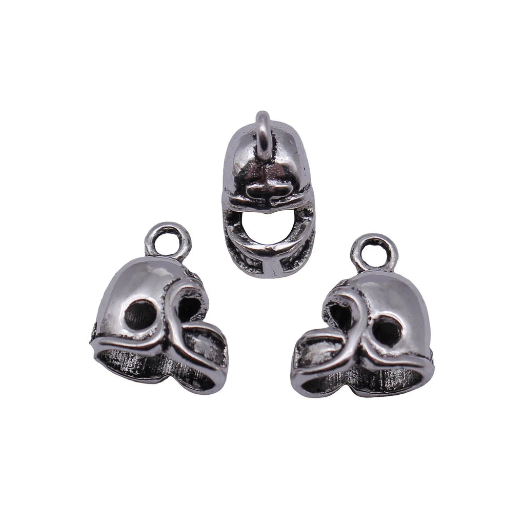13x12x7.5mm 1g Antique Silver Zinc Alloy 3D Helmet Charm Pendant for DIY Necklace Bracelet Making