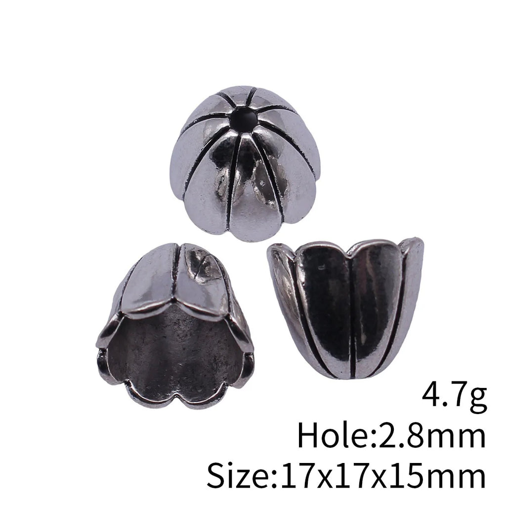 17x17x15mm 4.7g Multicolor Zinc Alloy Flower Bead Caps for DIY Beaded Bracelet Necklace Jewelry Making