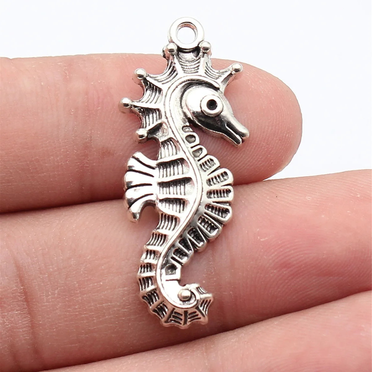 38x16mm 2.9g Antique Silver Zinc Alloy Seahorse Charm Pendant for Necklace Bracelet Jewelry Making