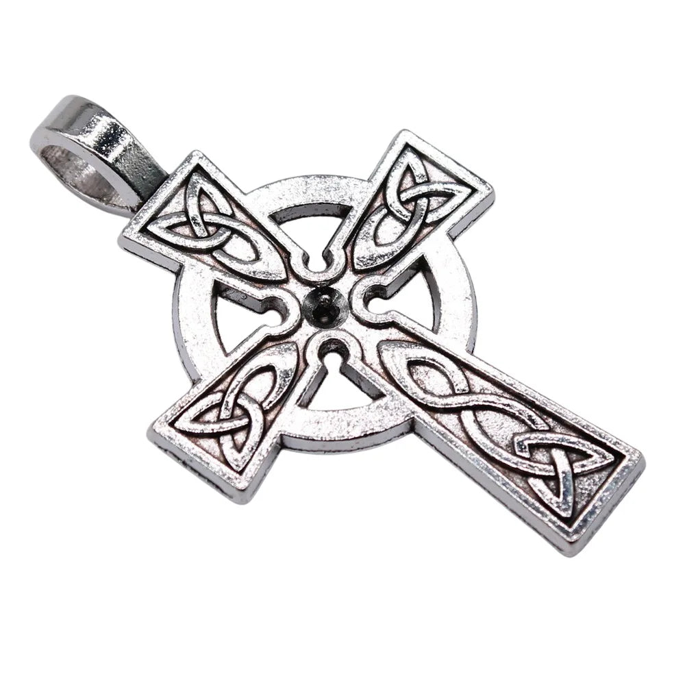 50x31mm 6.75g Antique Silver Zinc Alloy Celtic Knot Cross Charm Pendant for DIY Necklace Jewelry Making