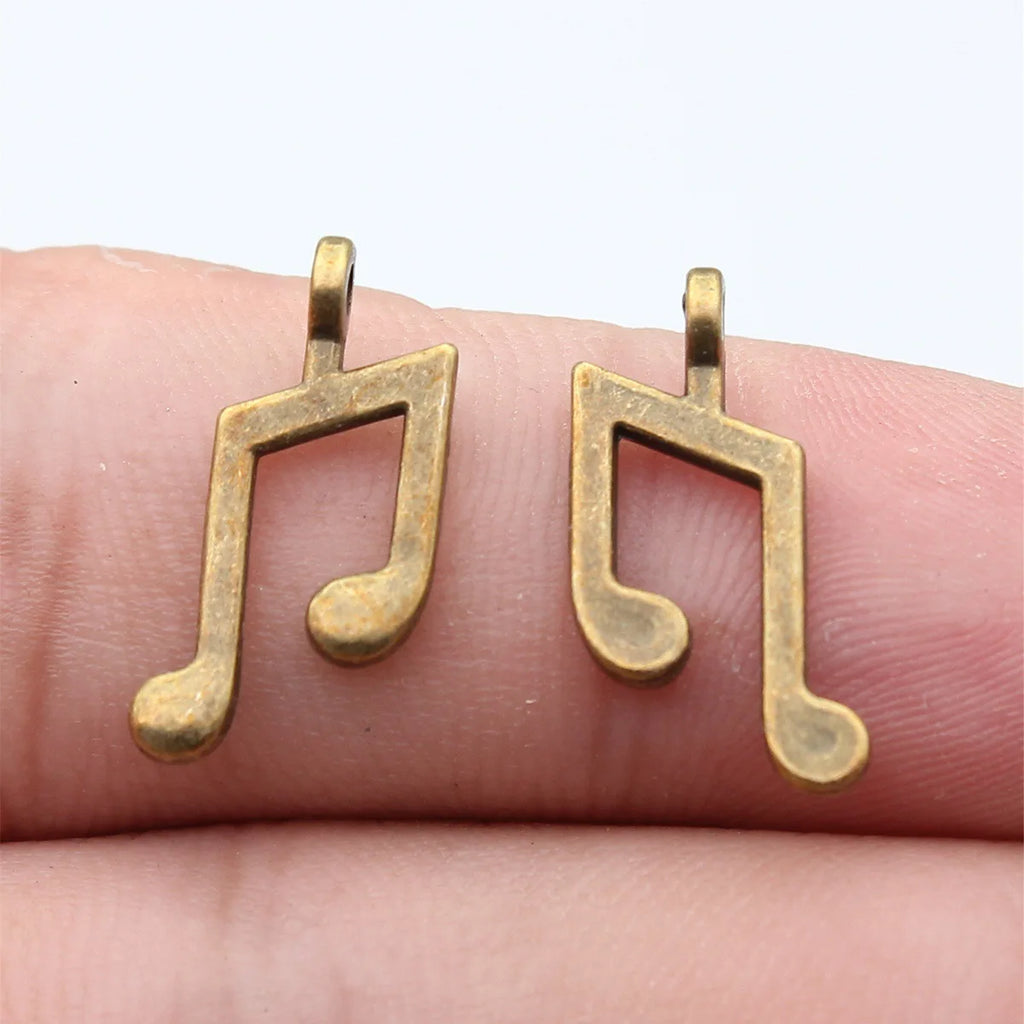19x9mm 0.65g Multicolor Zinc Alloy Music Note Charm Pendant for DIY Necklace Bracelet Jewelry Making
